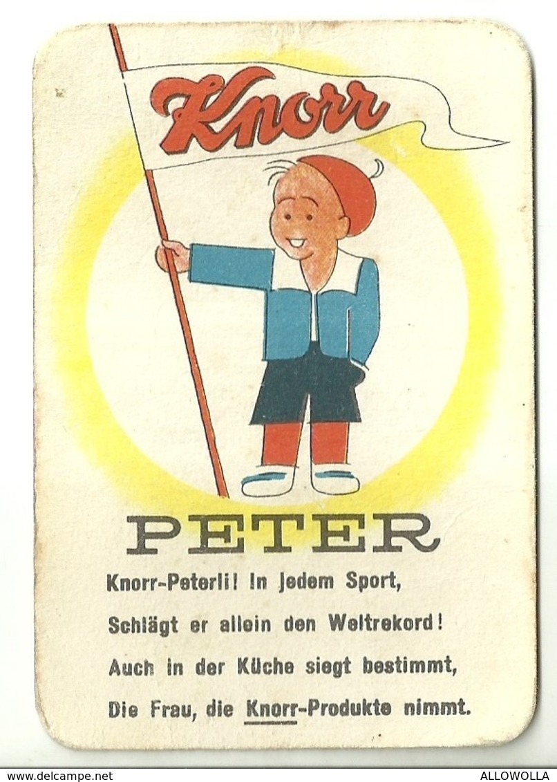 5522" KNORR-NAHRMITTEL A-G - THAYNGEN - FIGURINA SU CARTONCINO-PETER-KNORR PETERLI!IN JEDEM SPORT" -ORIG. - Altri & Non Classificati