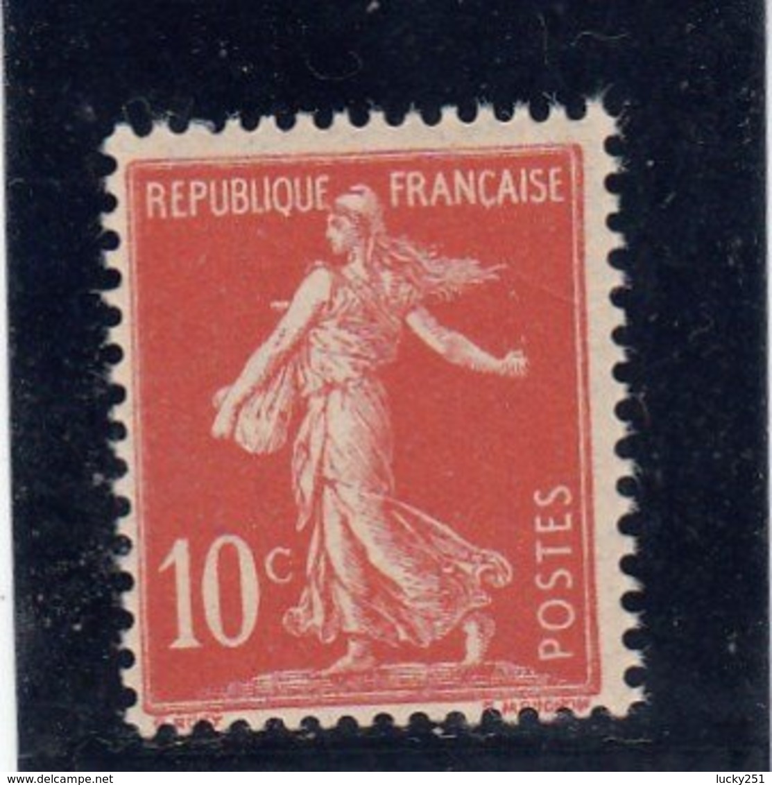 France - Année 1906 - N°134** - Type Semeuse Fonds Plein Avec Sol - 10c Rouge - 1906-38 Sower - Cameo