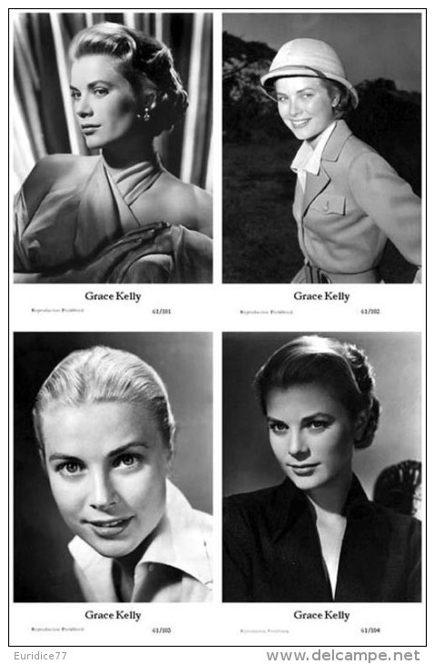 GRACE KELLY - Film Star Pin Up - Publisher Swiftsure Postcards 2000 SET 101-04 - Artistas