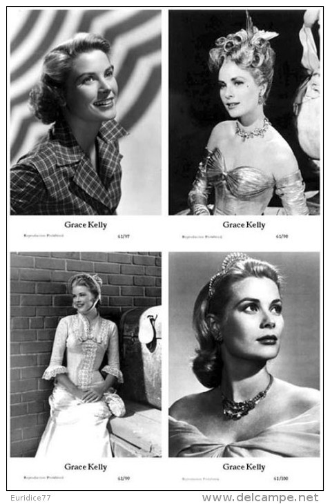 GRACE KELLY - Film Star Pin Up - Publisher Swiftsure Postcards 2000 SET 97-100 - Artistas