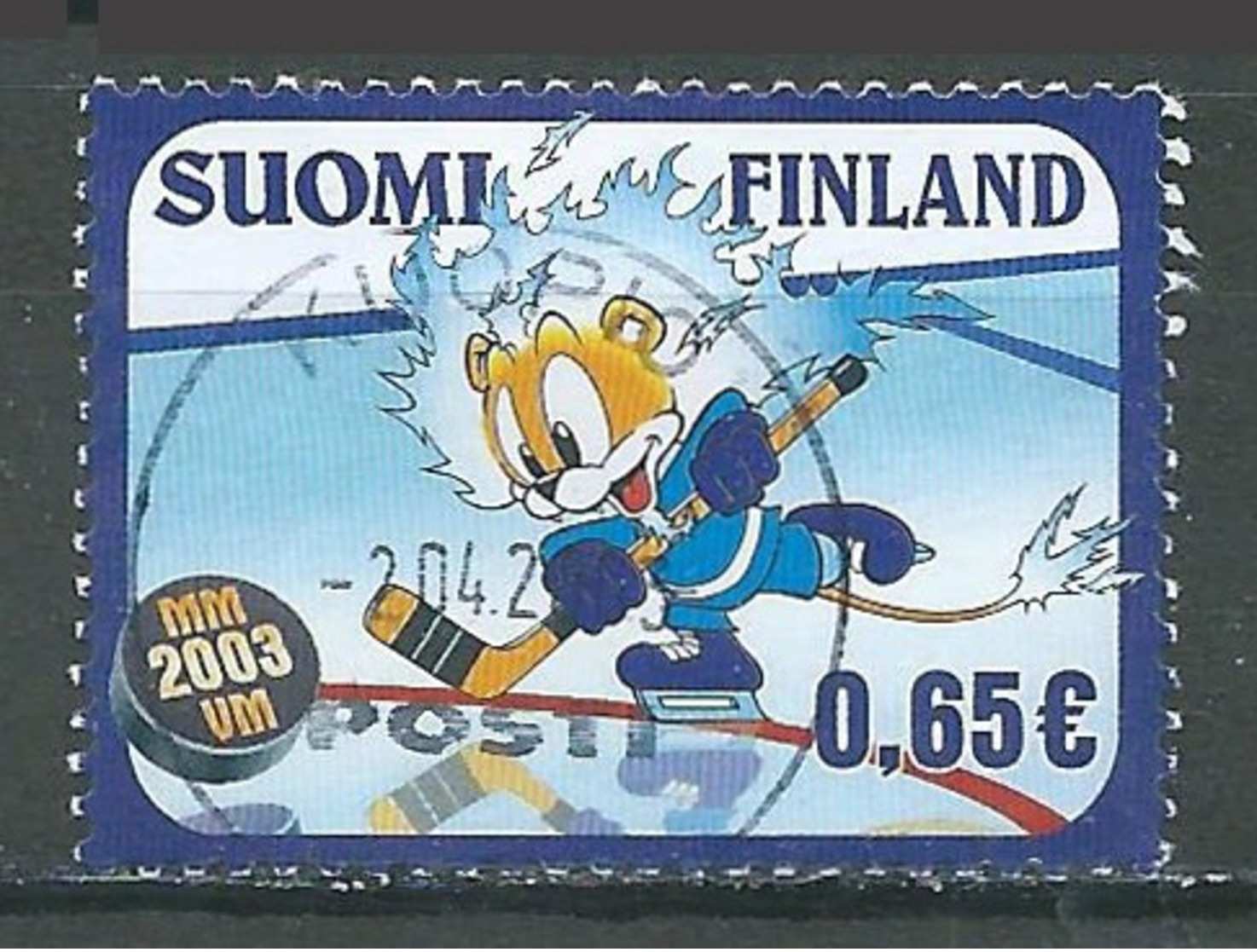 Finlande YT N°1611 Championnat Du Monde De Hockey Sur Glace 2003 En Finlande Oblitéré ° - Usados