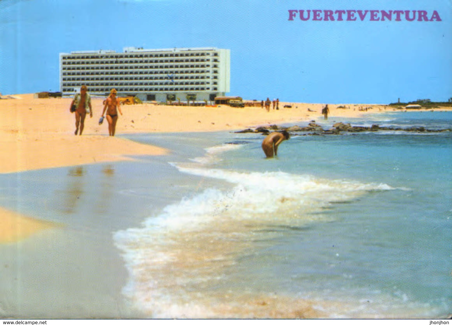 Spain - Postcard Used 1982 -  Fuerteventura - Oliva Beach Hotel - 2/scans - Fuerteventura