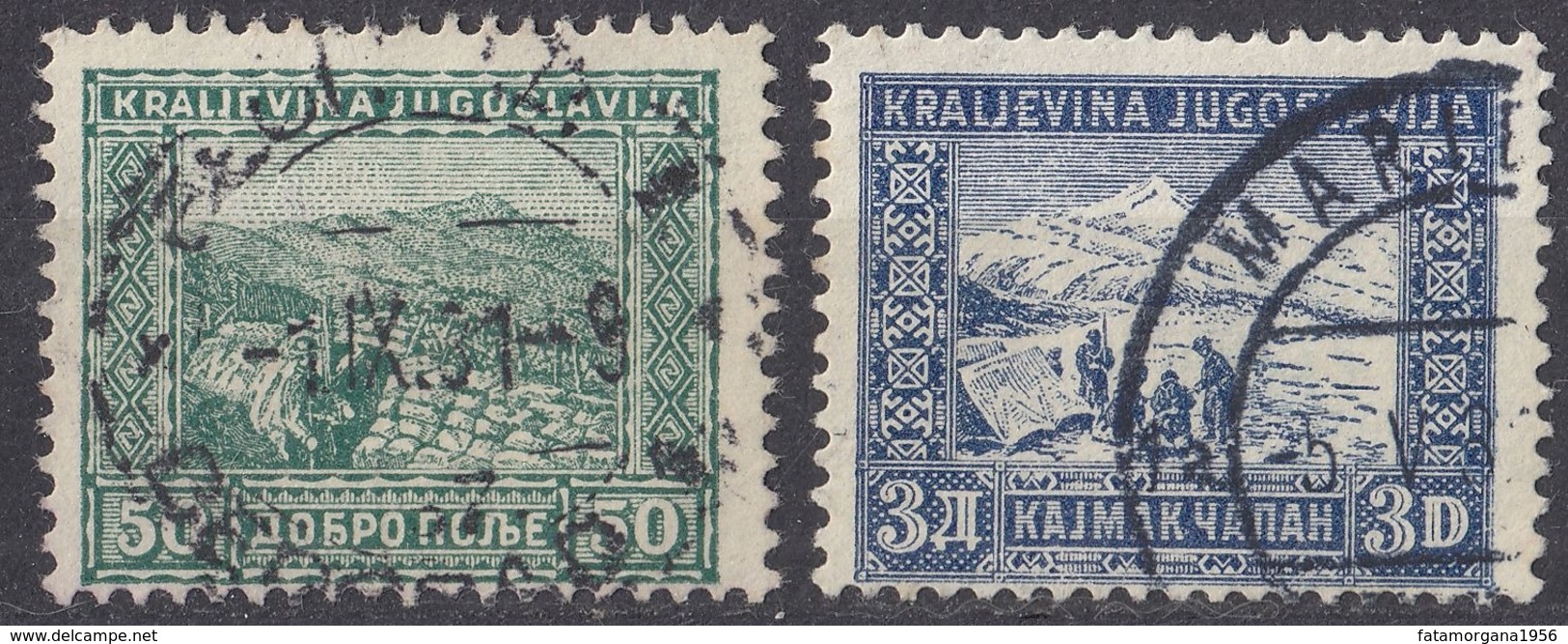 JUGOSLAVIA - 1931 - Lotto Composto Da 2 Valori Usati: Yvert 207 E 209. - Usados
