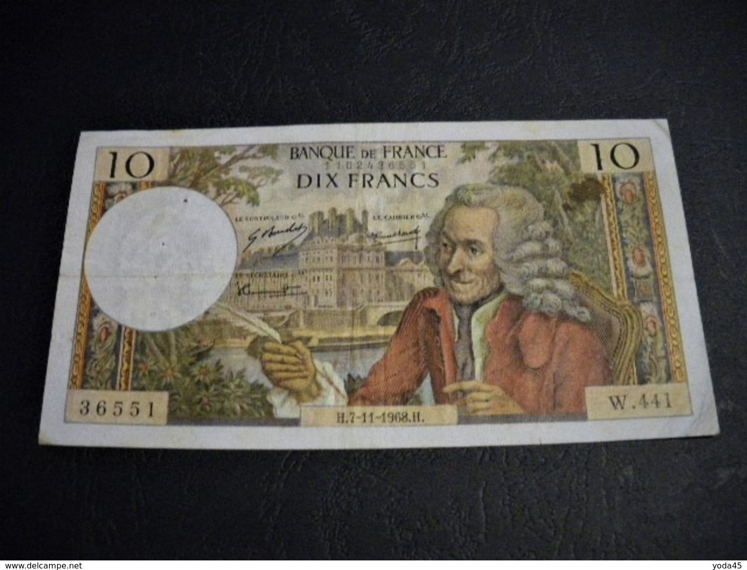 FRANCE 10 Francs 07/11/1968 "voltaire", Pick N° 147 C ,fayette N°62 (35), FRANCIA ,FRANKREICH , - 10 F 1963-1973 ''Voltaire''