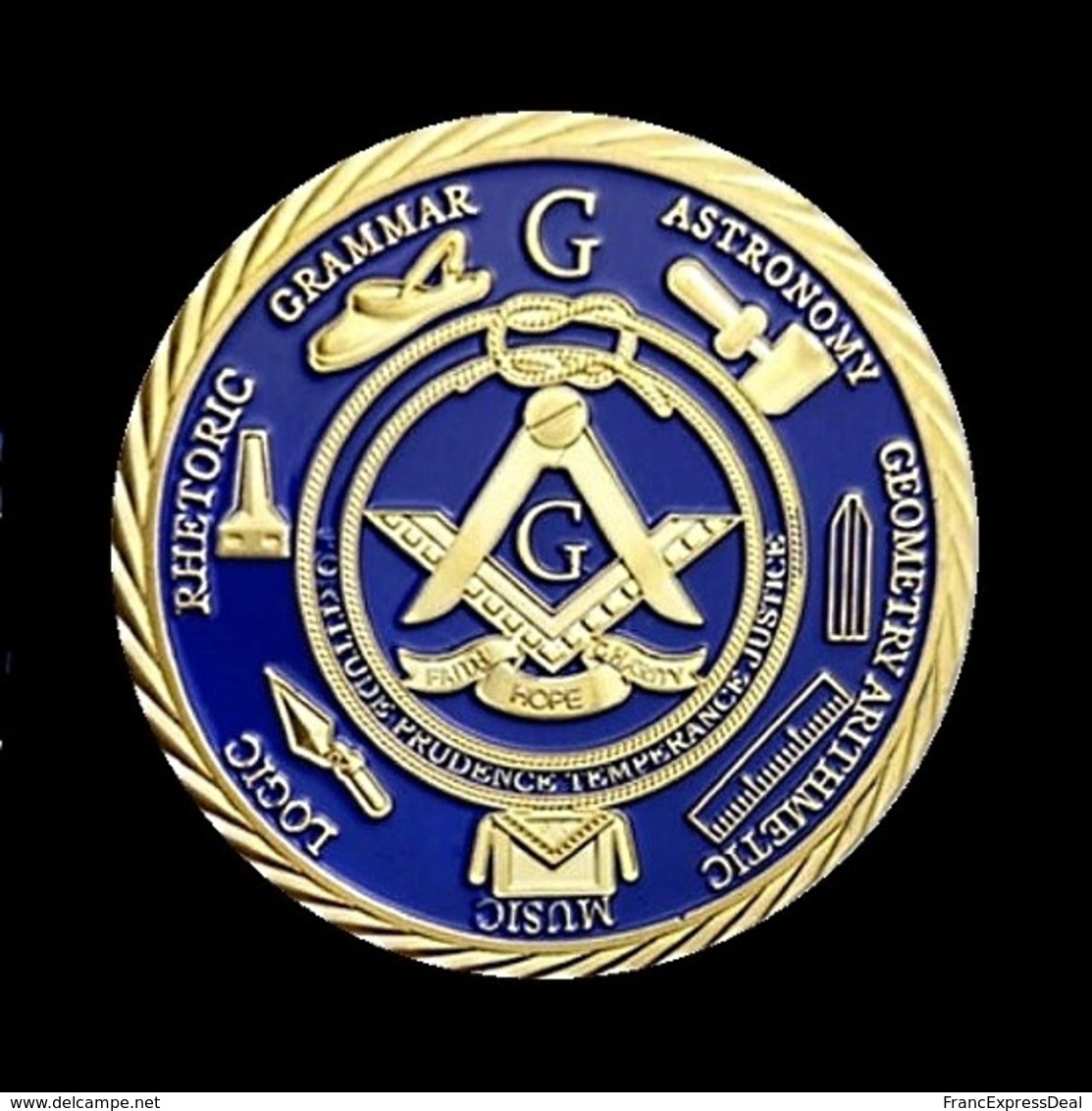 1 Pièce Plaquée OR ( GOLD Plated Coin ) - Franc Maçon Freemason Masonic ( Ref 4 ) - Autres & Non Classés
