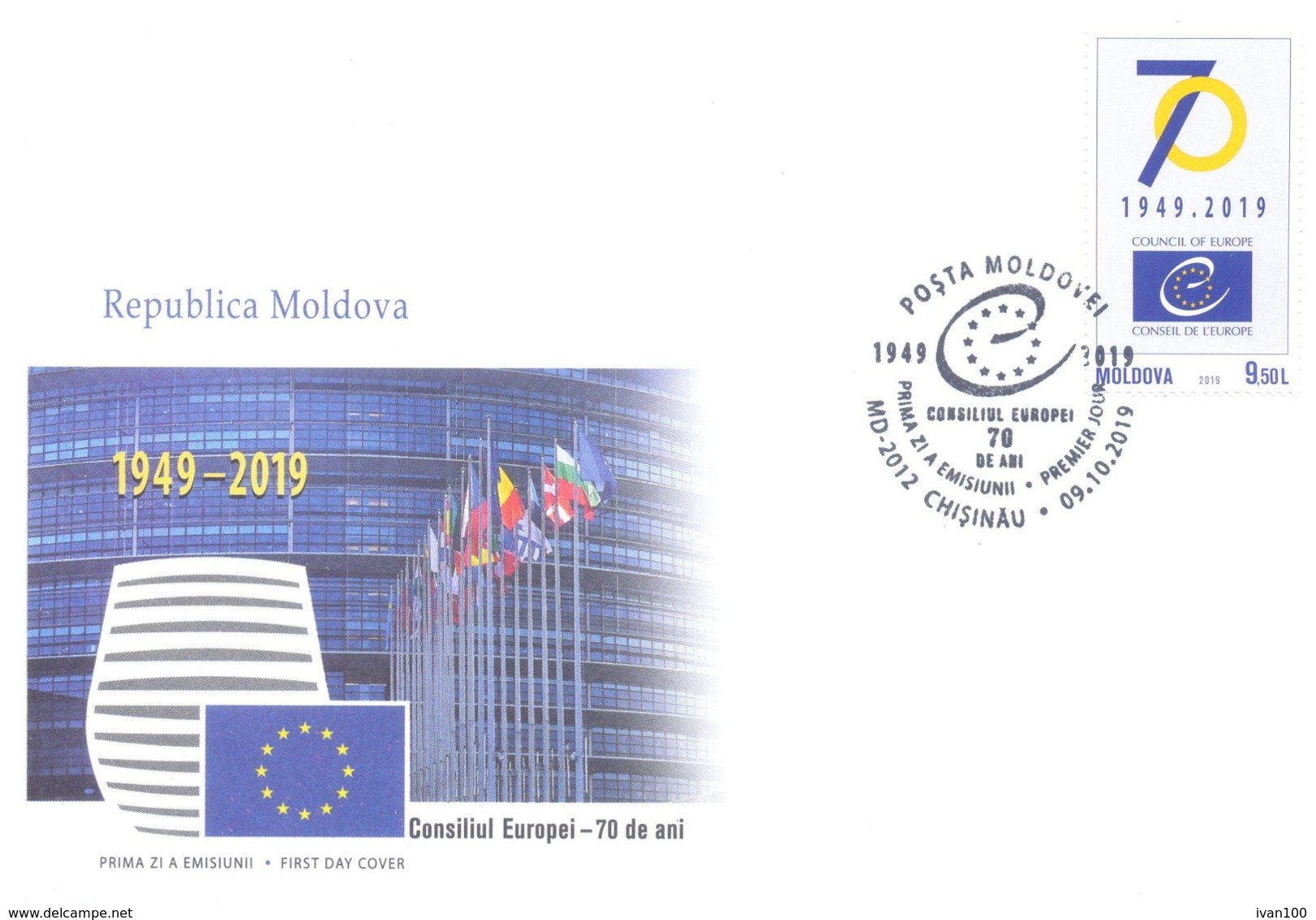 2019. 70 Years Of  Council Of Europe, FDC,  Mint/** - Europäischer Gedanke