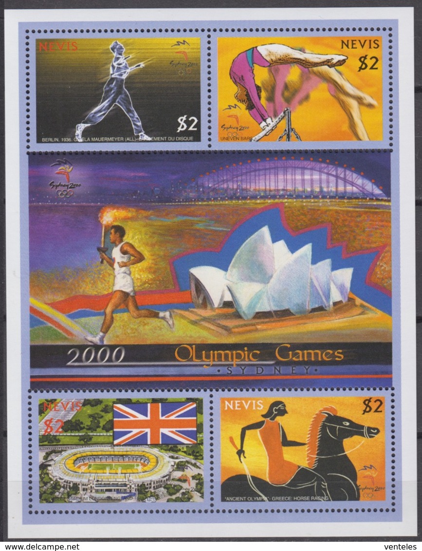 Nevis 10.06.2000 Mi # 1545-48 Klbg Sydney Summer Olympics, MNH OG - Summer 2000: Sydney