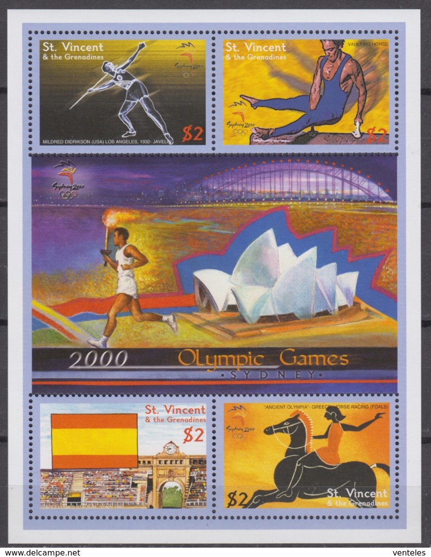 St Vincent & The Grenadines 26.06.2000 Mi # 1545-48 Klbg Sydney Summer Olympics, MNH OG - Summer 2000: Sydney