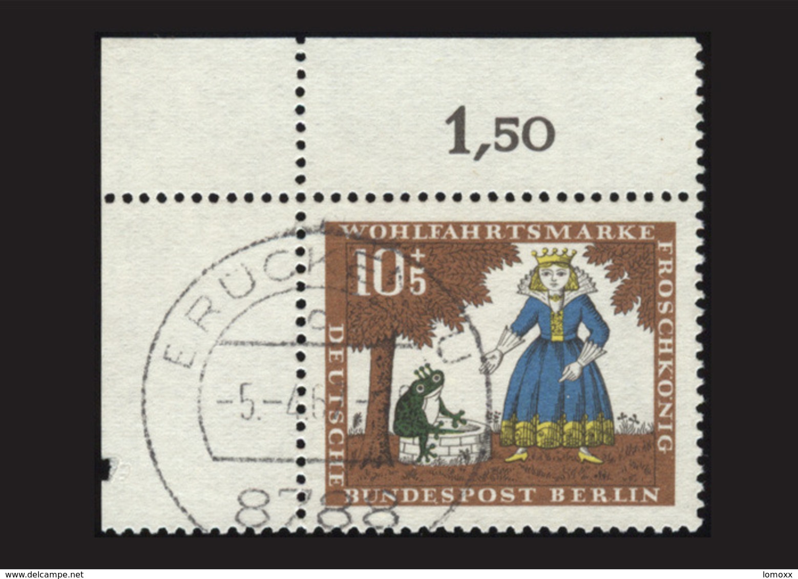 Berlin 1966, Michel-Nr. 295, Wohlfahrt 1966, 10 Pf., Eckrand Links Oben, Gestempelt - Oblitérés