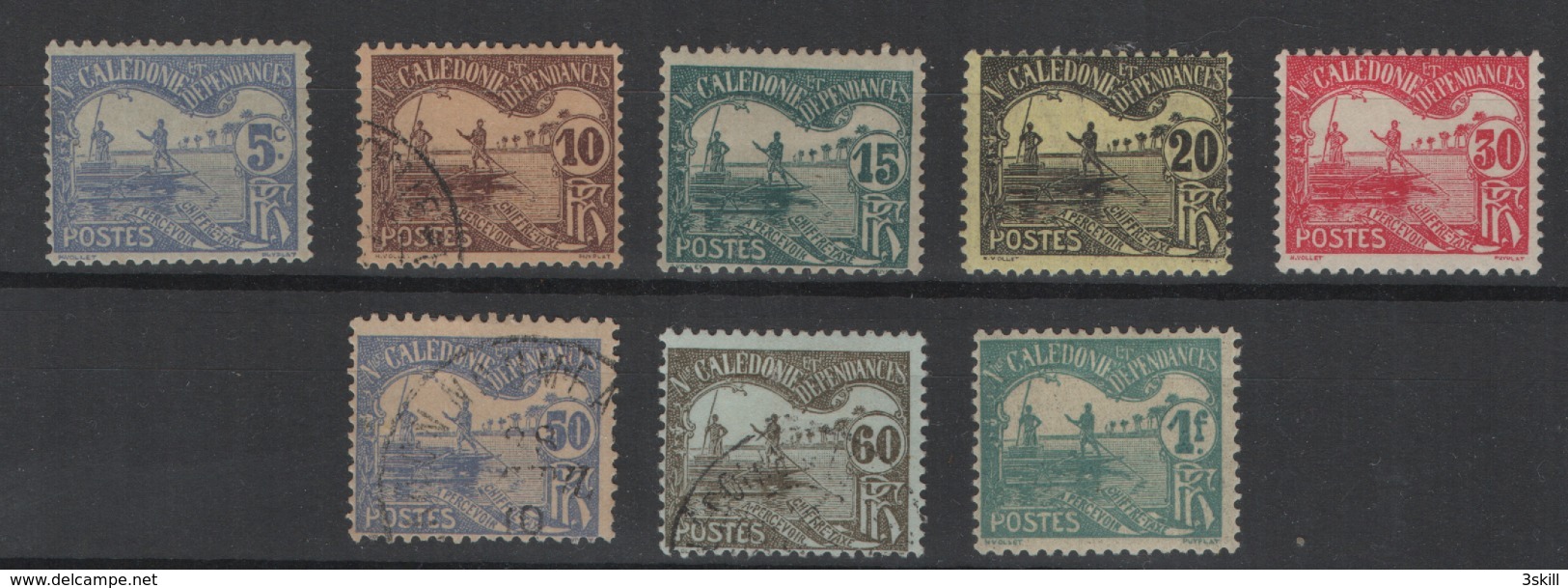 Nouvelle-Calédonie 1906, YT Taxe 16 - 23 * Et °, Cote 12,50 - Portomarken