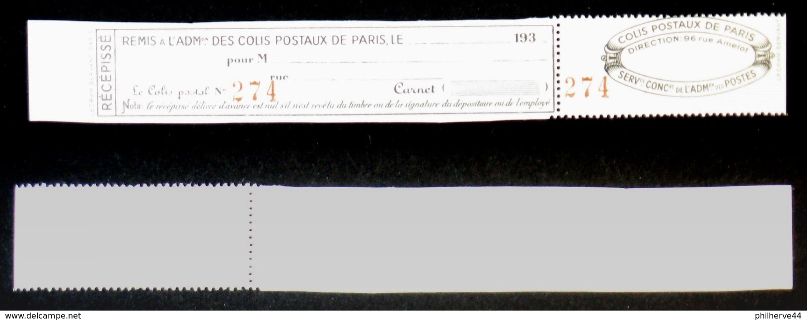 COLIS POSTAUX PARIS N° 171 TB Neuf N** Cote 27€ - Neufs