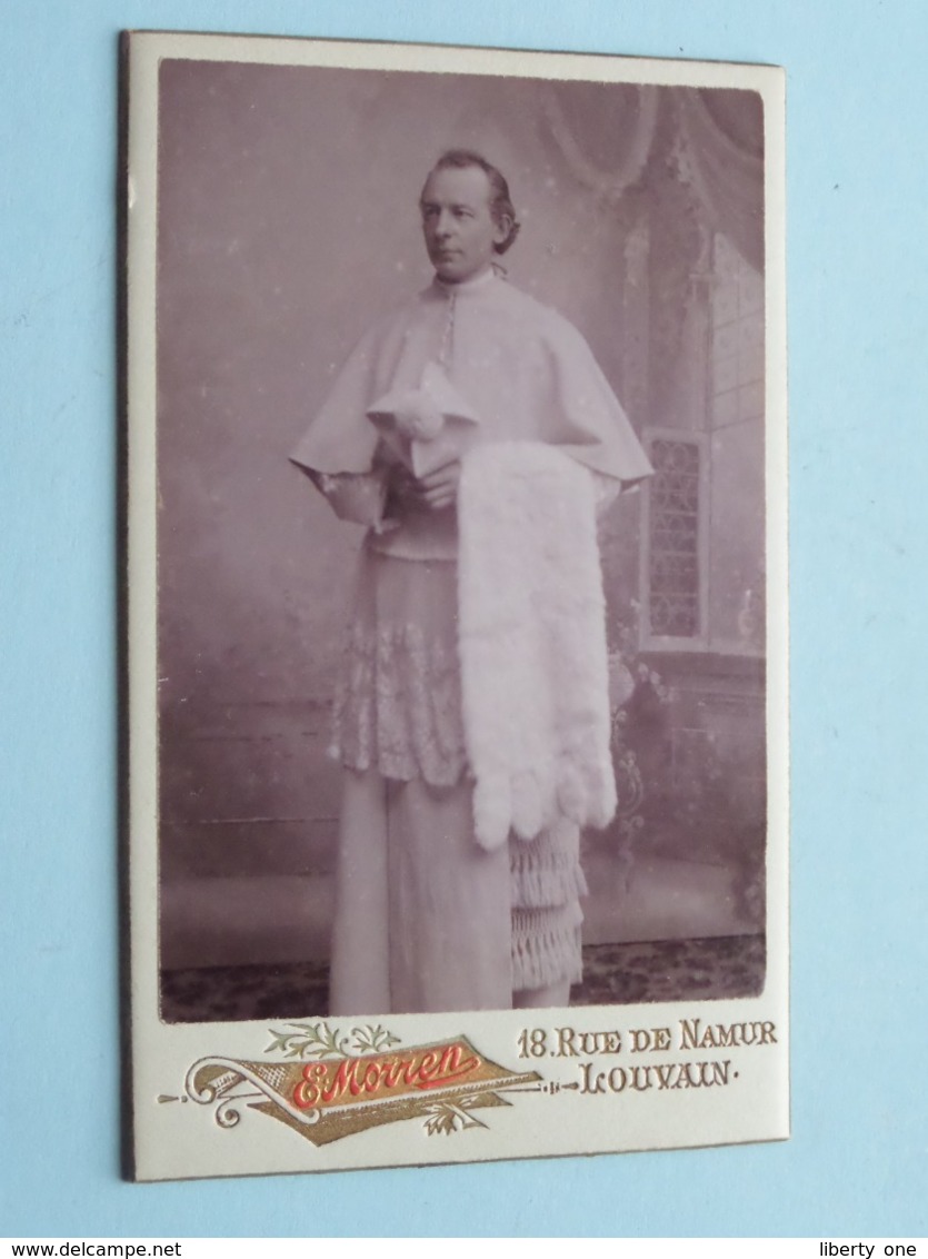 Pater Prètre Priester Father Priest Curé Vicaire Bisshop Père Pastoor Kanunnik ( CDV Photo EMILE MORREN Louvain ) - Alte (vor 1900)