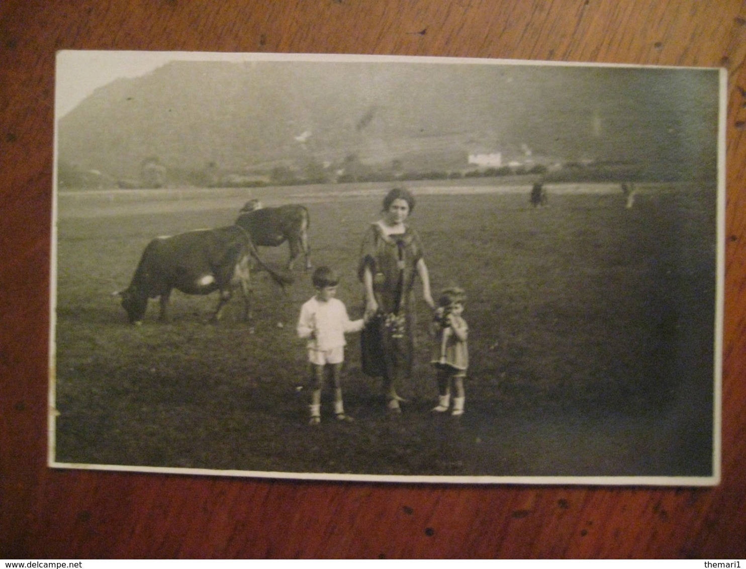 1926 TREMOSINE BRESCIA DONNA BAMBINI MUCCHE COWS VACHES - Altri & Non Classificati