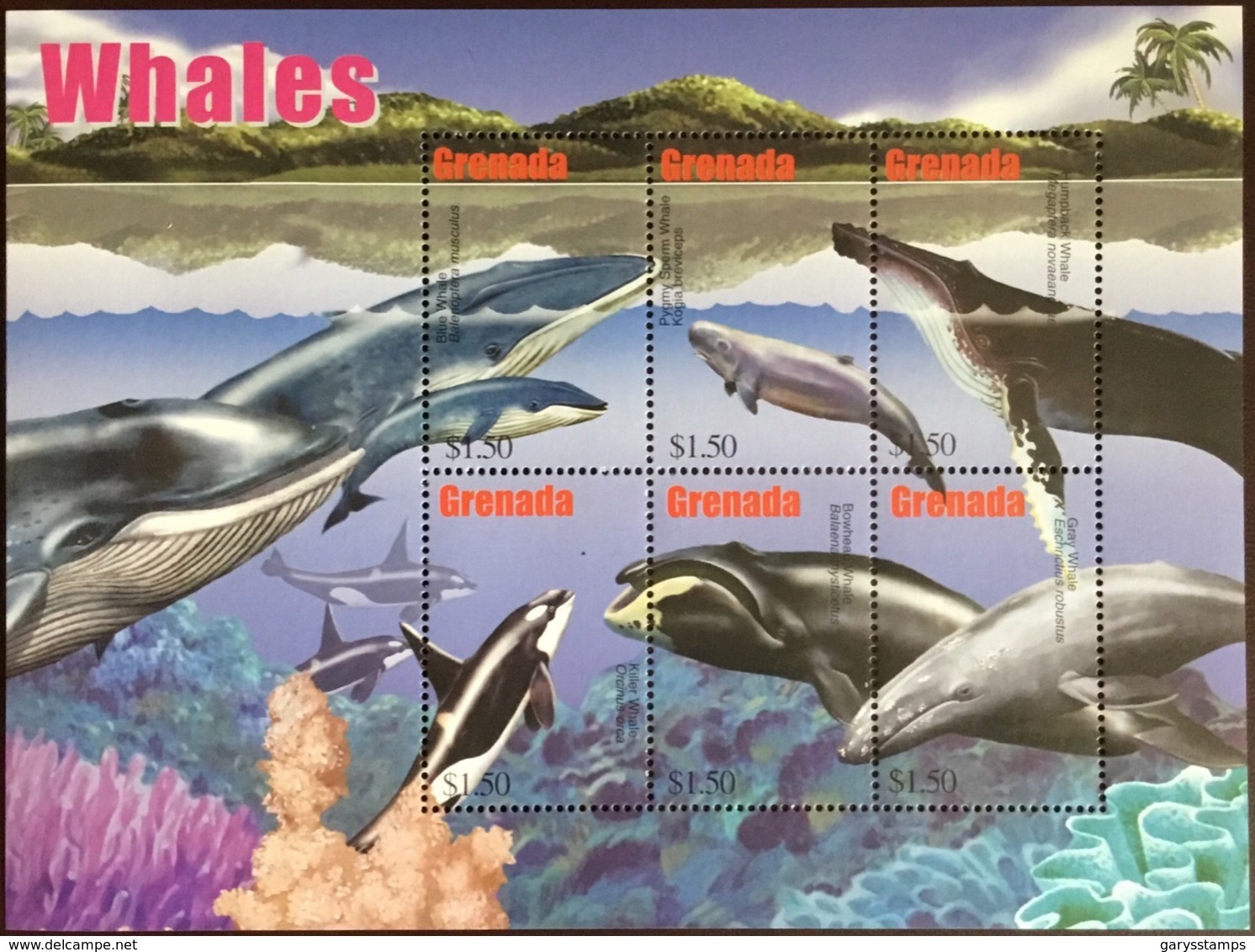 Grenada 2002 Whales Sheetlet MNH - Whales