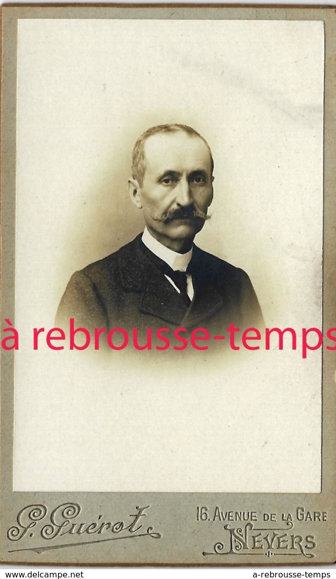CDV Portrait D'homme-photo Guérot à Nevers - Anciennes (Av. 1900)