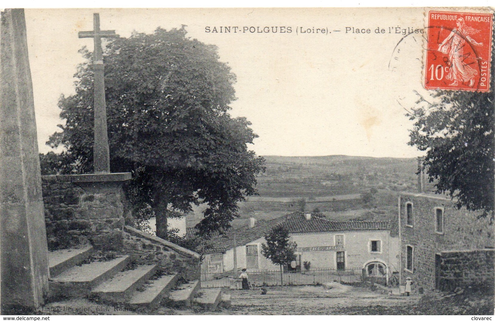 SAINT POLGUES "Place De L'église" " (CA ST GERMAIN LAVAL) - Otros & Sin Clasificación