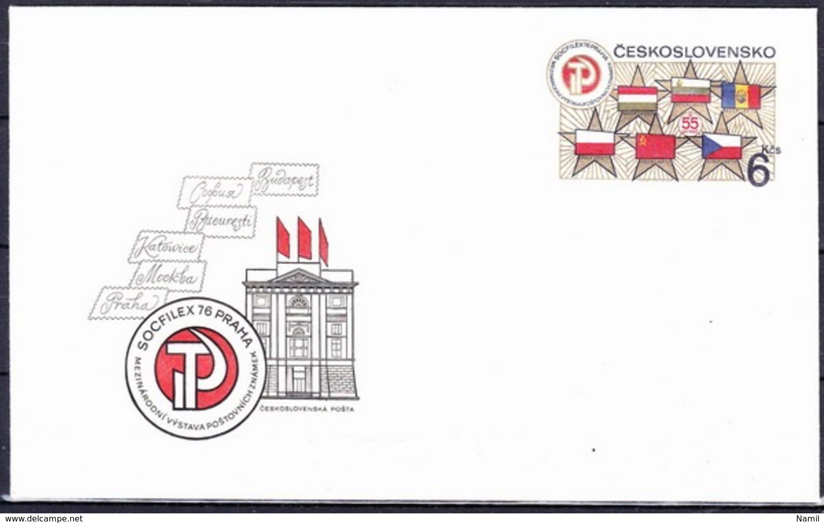 Tchécoslovaquie 1976, Envelope (COB 49) - Omslagen