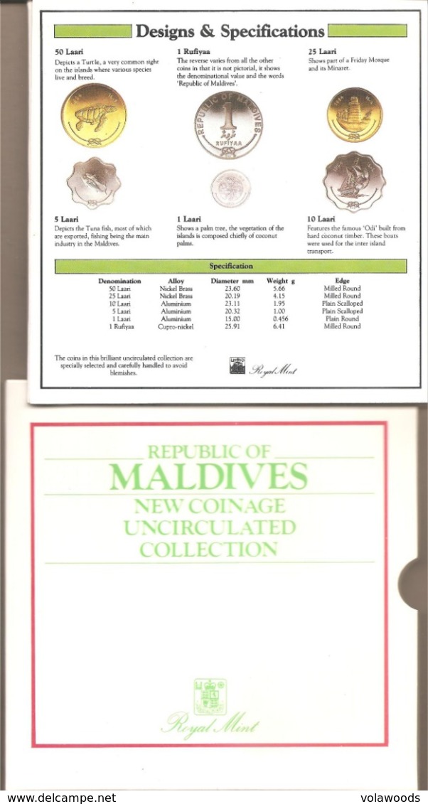 Maldive - New Coinage Uncirculated Collection Mint Set - 1984 - Malediven