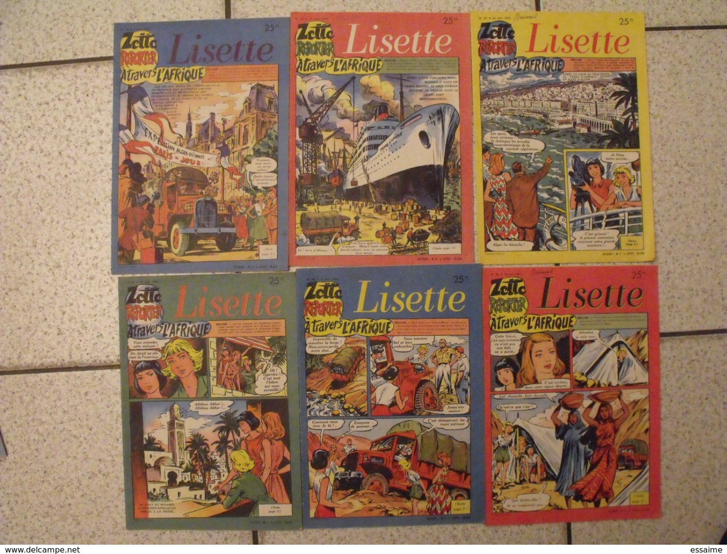 Lisette. 24 N° 1954-55. Revue Pour Fillette. Erik (nique Pat Prune) Marié (zette Reporter) Solveg  à Redécouvrir - Lisette