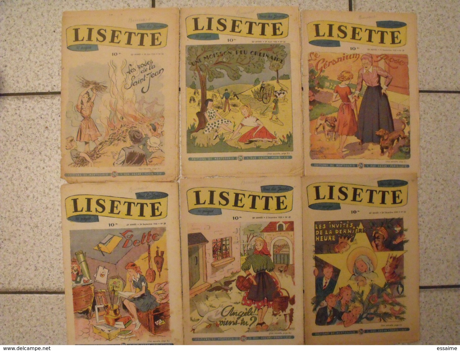 Lisette. 30 n° 1947-50. revue pour fillette. mixi-berel, pinchon (pitchoune), rob-vel, monnier bussemey à redécouvrir