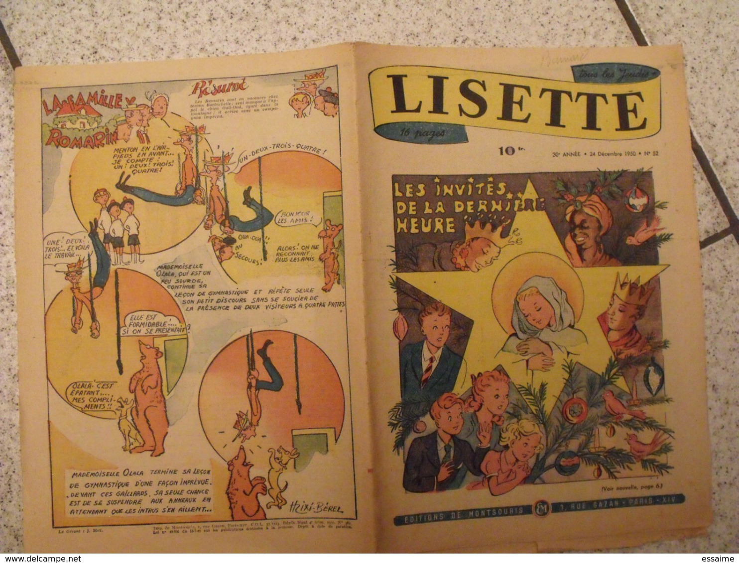 Lisette. 30 n° 1947-50. revue pour fillette. mixi-berel, pinchon (pitchoune), rob-vel, monnier bussemey à redécouvrir