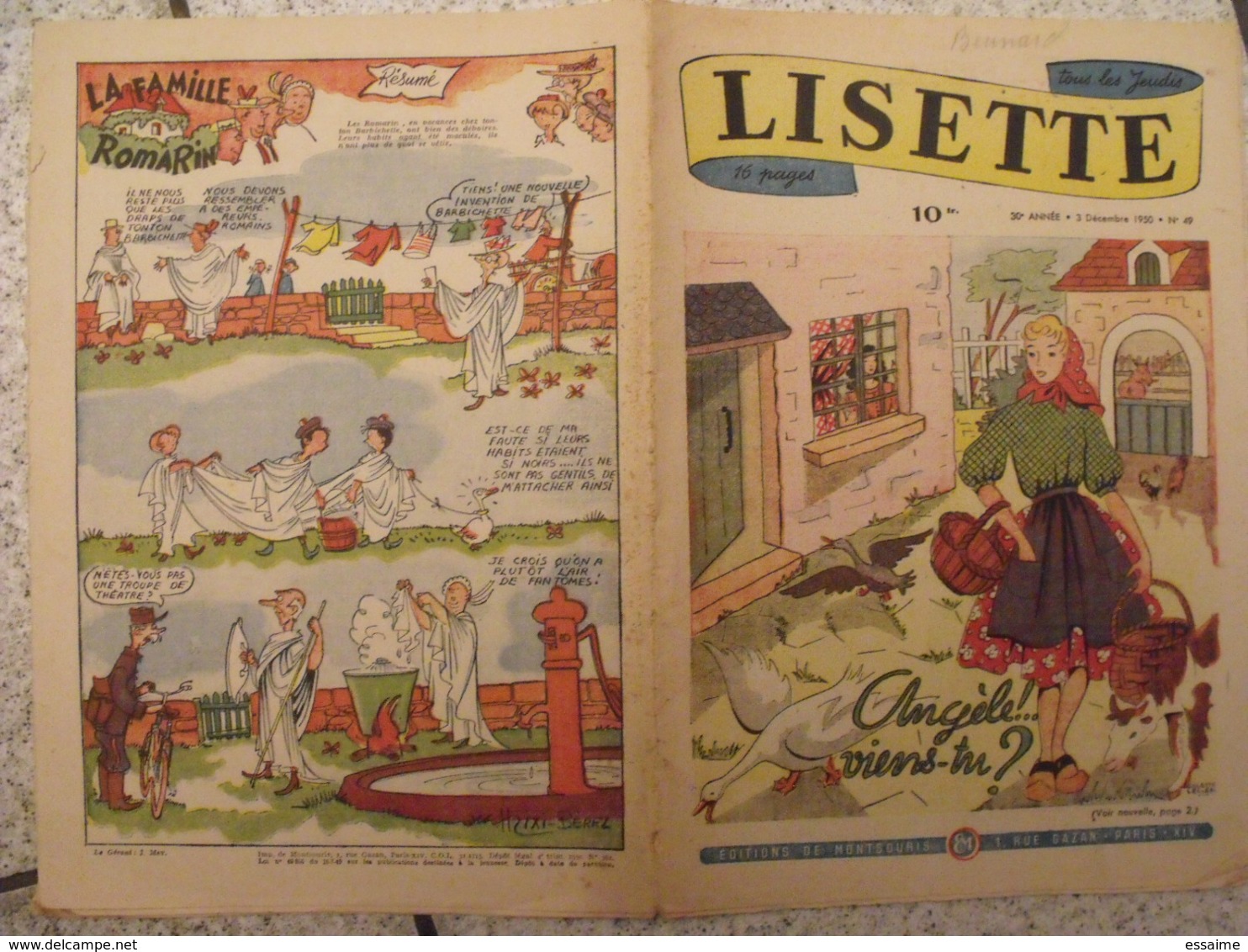 Lisette. 30 n° 1947-50. revue pour fillette. mixi-berel, pinchon (pitchoune), rob-vel, monnier bussemey à redécouvrir