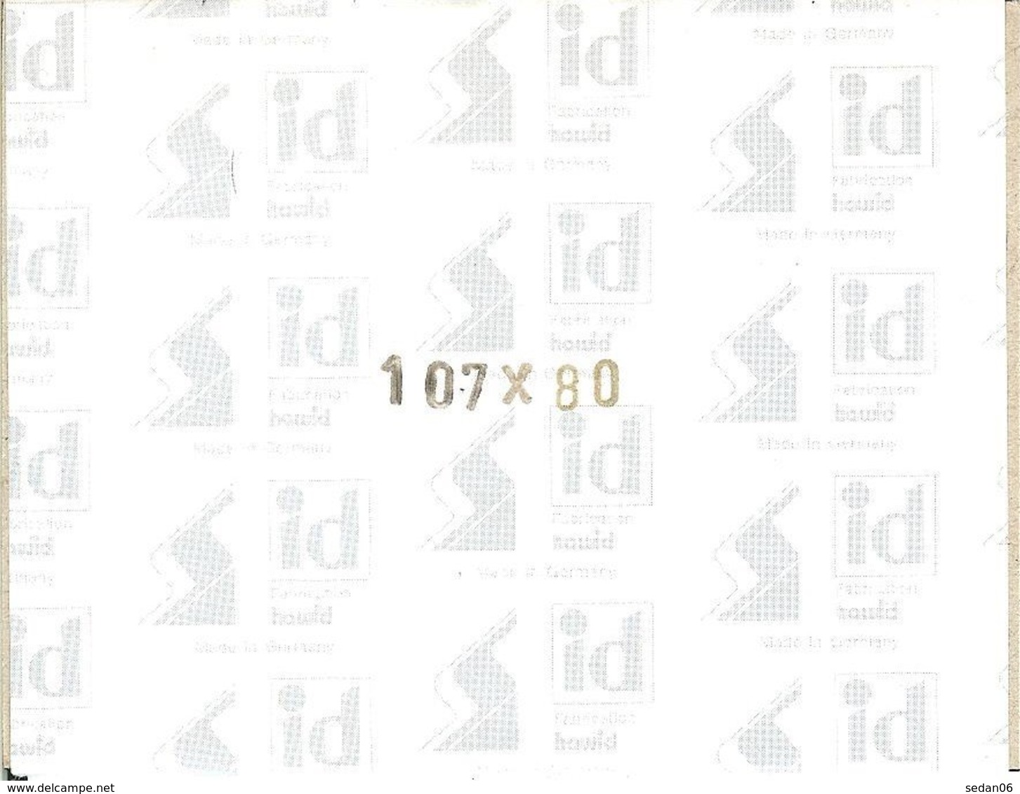 SAFE/I.D. - Blocs 107x80 Fond Noir (double Soudure) - Bandes Cristal