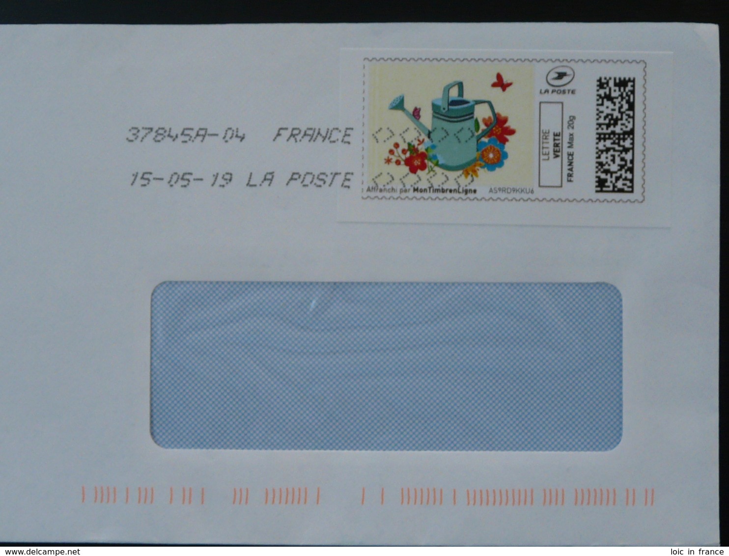 Arrosoir Timbre En Ligne Sur Lettre (e-stamp On Cover) TPP 4481 - Autres & Non Classés