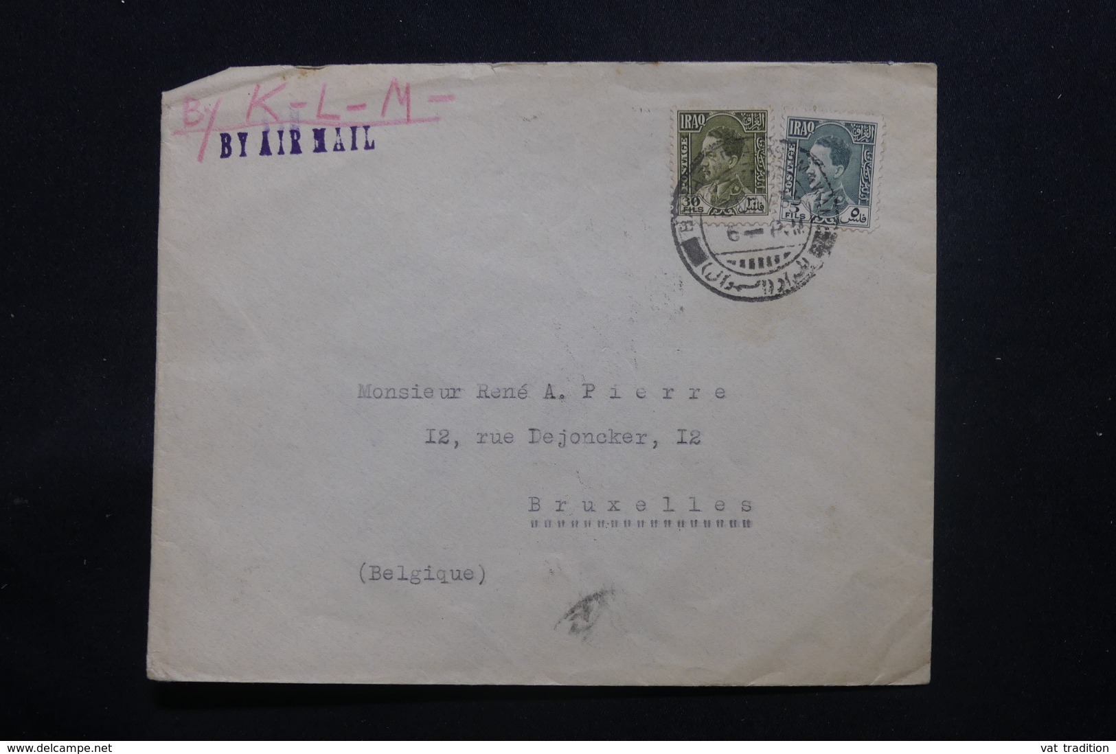 IRAQ - Enveloppe Commerciale De Baghdad Pour Bruxelles En 1936 , Affranchissement Plaisant - L 43699 - Irak