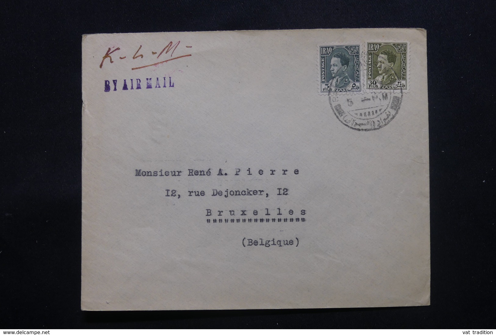 IRAQ - Enveloppe Commerciale De Baghdad Pour Bruxelles En 1936 , Affranchissement Plaisant - L 43701 - Irak