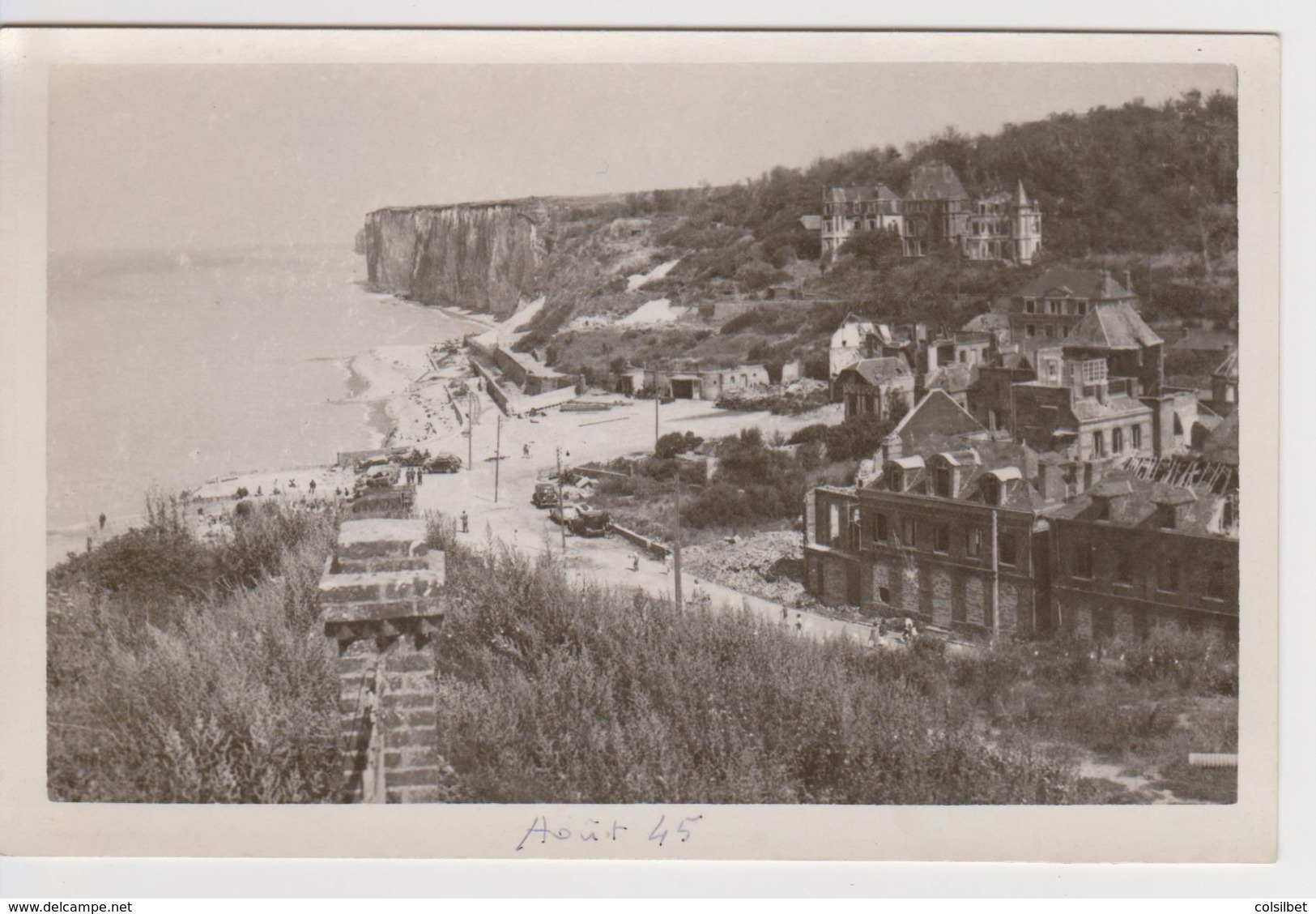 Veules-les-Roses. Carte-photo. Août 1945. - Veules Les Roses