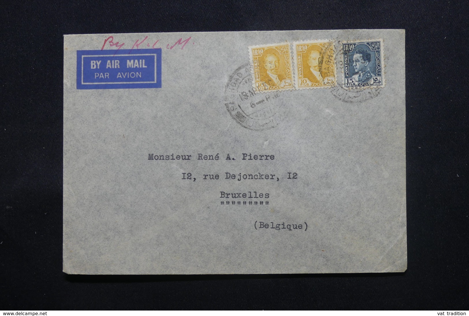 IRAQ - Enveloppe Commerciale De Baghdad Pour Bruxelles En 1938 , Affranchissement Plaisant - L 43705 - Iraq