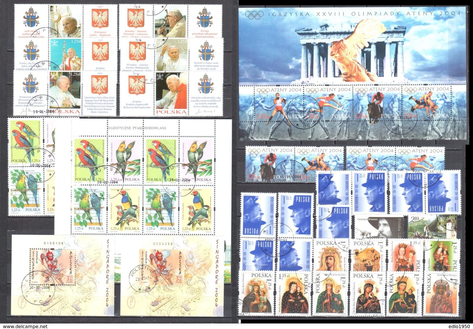 Poland 2004 - Complete Year Set + Combinations - Used - Ganze Jahrgänge