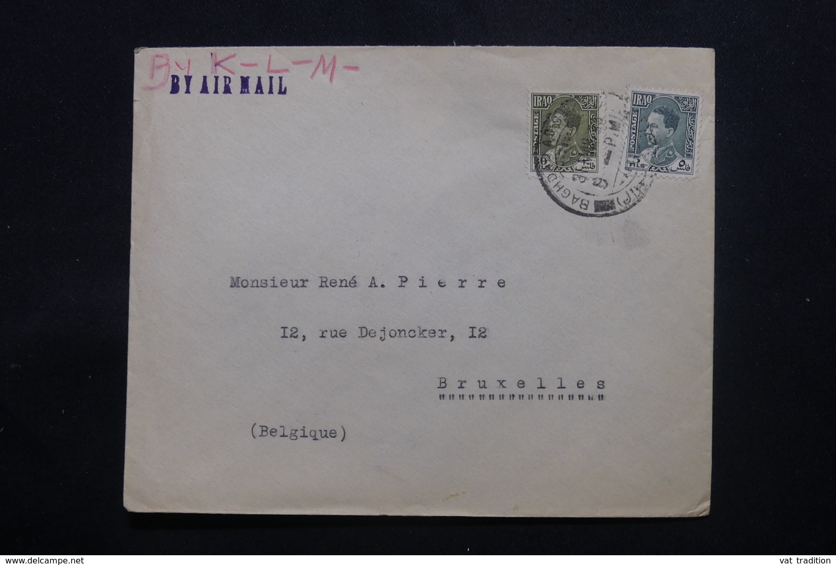 IRAQ - Enveloppe Commerciale De Baghdad Pour Bruxelles En 1936 , Affranchissement Plaisant - L 43715 - Iraq