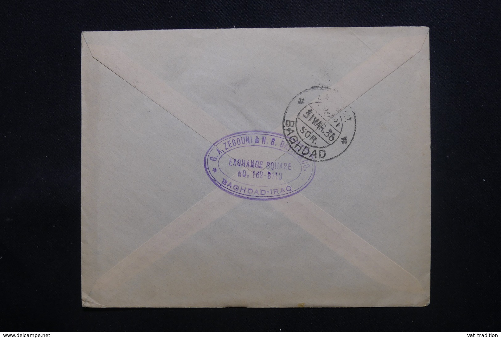 IRAQ - Enveloppe Commerciale De Baghdad Pour Bruxelles En 1936 , Affranchissement Plaisant - L 43715 - Iraq