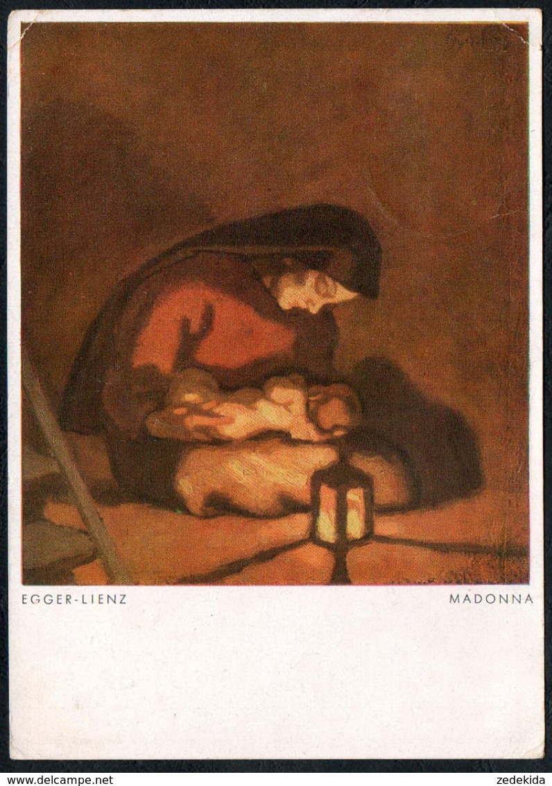 C8738 - Egger Lienz Künstlerkarte - Madonna - Weihnachtskrippe Krippe - Ludwig Müller Kunstverlag - Sonstige & Ohne Zuordnung