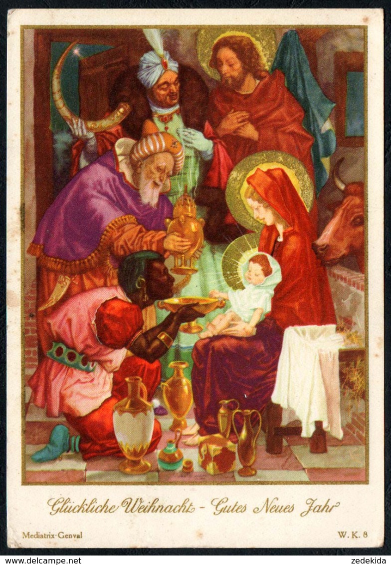 C7623 - Mediatrix Genval Künstlerkarte - Weihnachtskrippe Krippe - Sonstige & Ohne Zuordnung