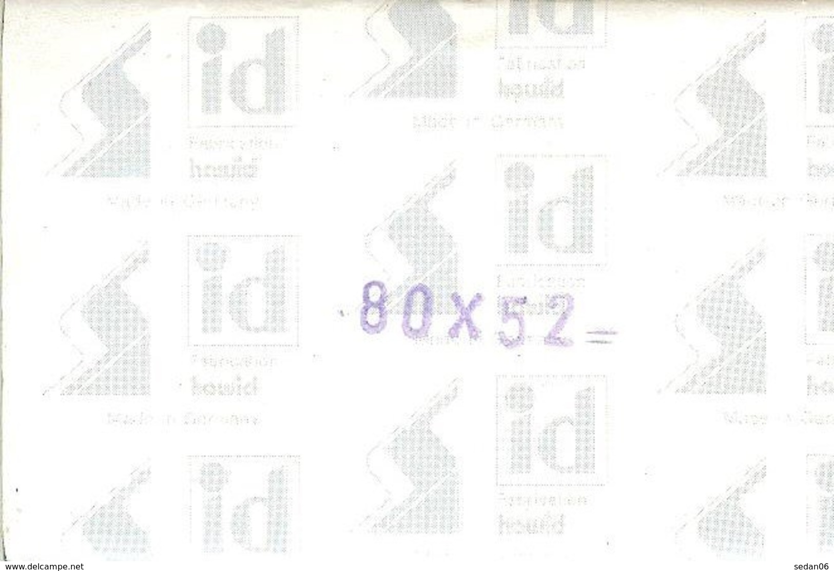 I.D. - Pochettes 80x52 Fond Noir (double Soudure) - Bandes Cristal