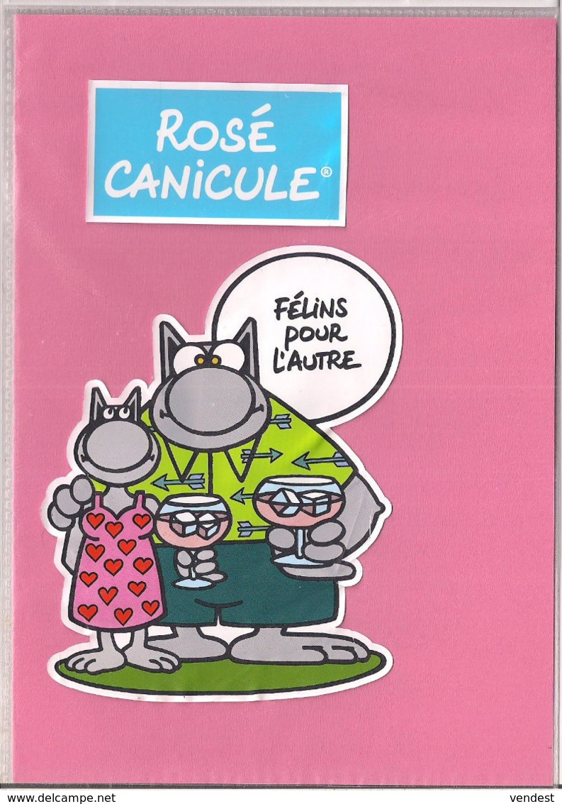 Etiquette Décollée - Geluck - 2019 - Rosé Canicule- " Félins Pour L'autre " - - Bordeaux