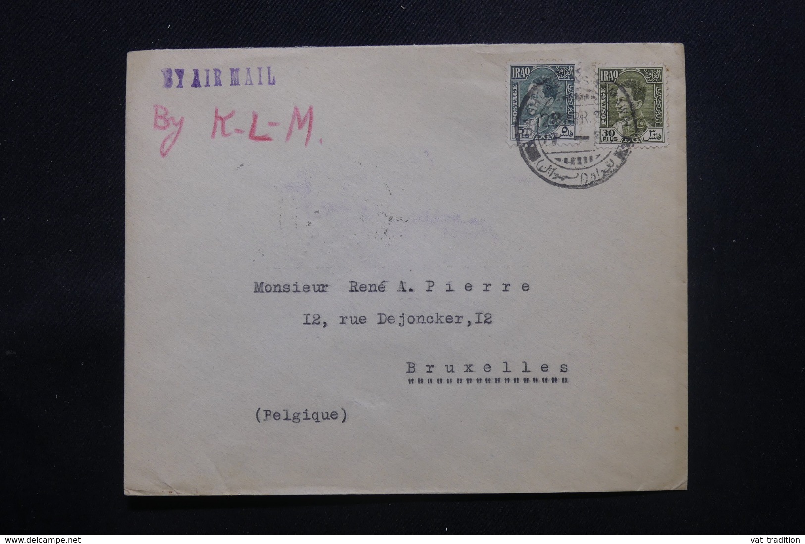 IRAQ - Enveloppe Commerciale De Baghdad Pour La Belgique En 1936 , Affranchissement Plaisant - L 43726 - Iraq