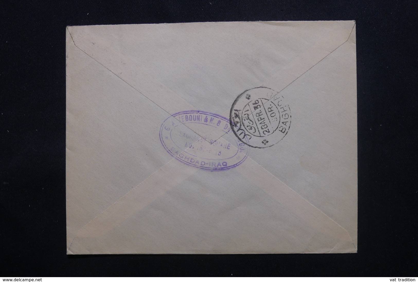 IRAQ - Enveloppe Commerciale De Baghdad Pour La Belgique En 1936 , Affranchissement Plaisant - L 43726 - Iraq