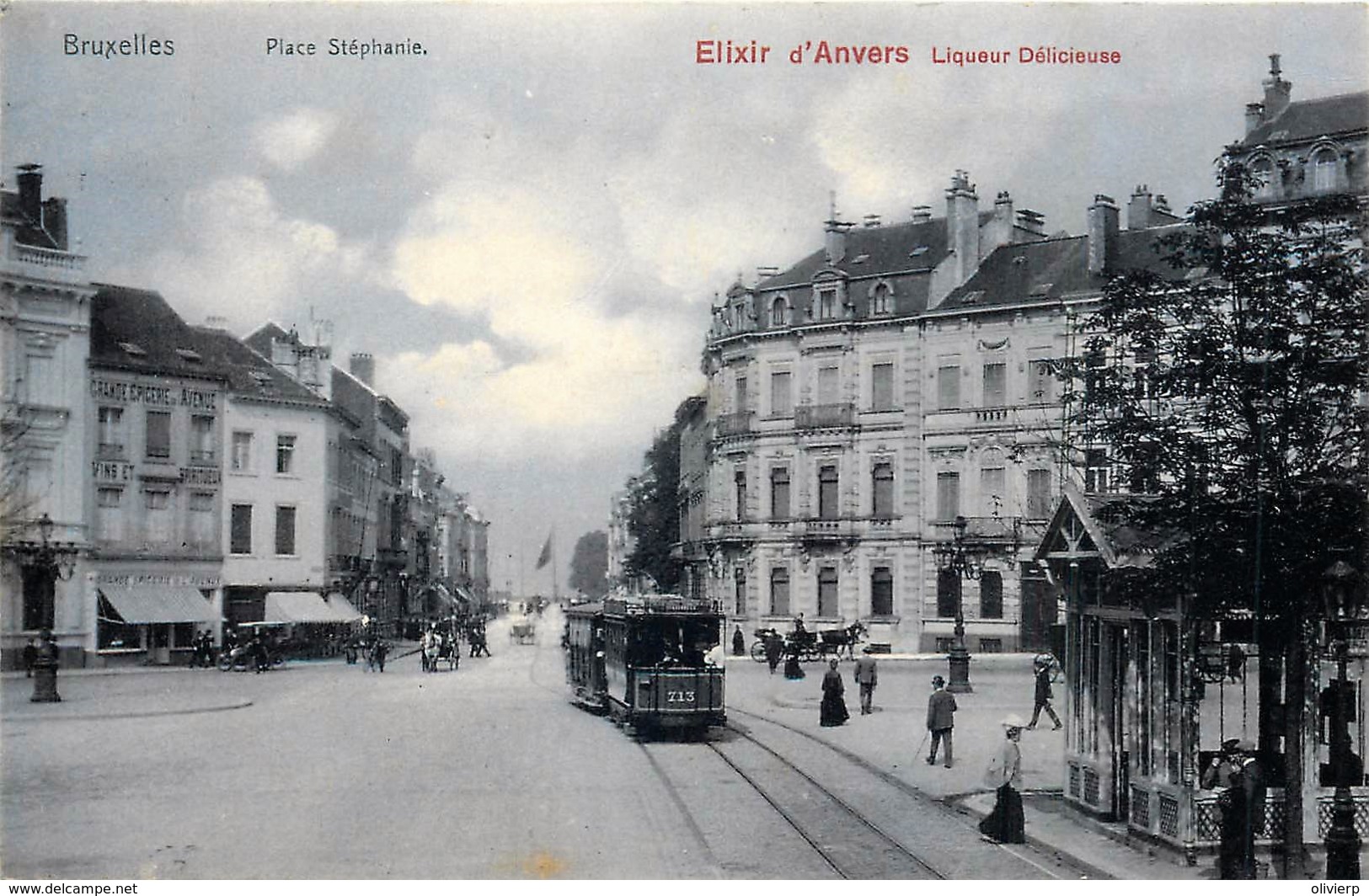 Belgique - Bruxelles - Place Stéphanie - Tram - Prachtstraßen, Boulevards