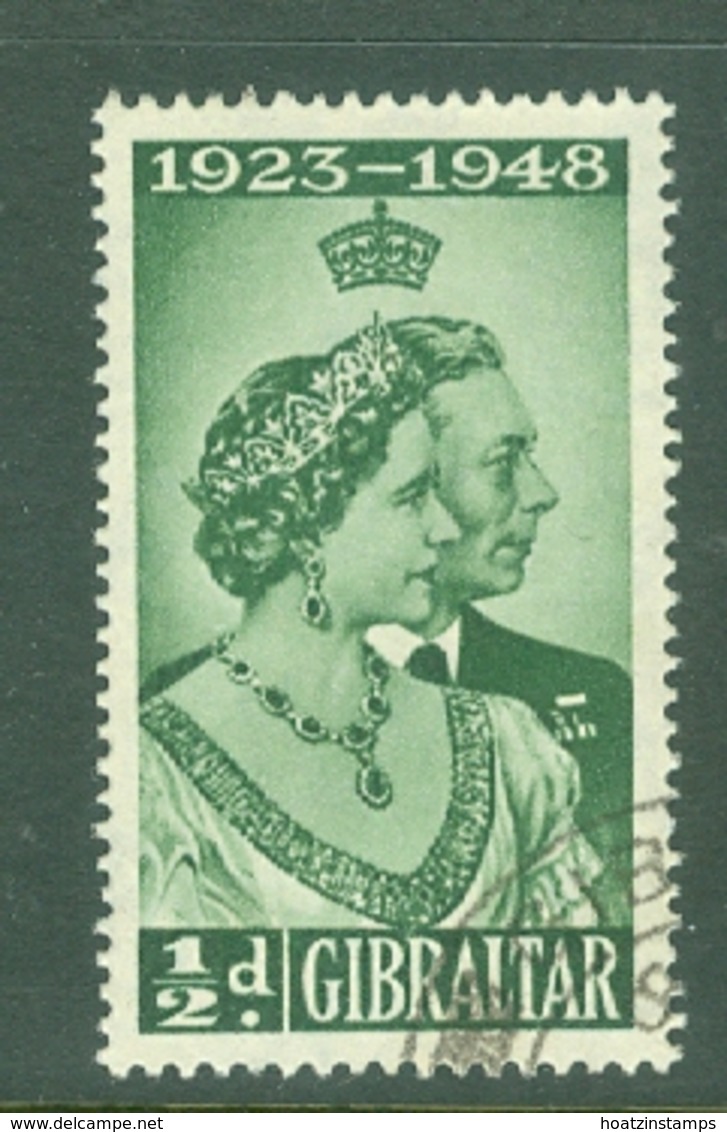 Gibraltar: 1948   Royal Silver Wedding    SG134   ½d    Used - Gibraltar