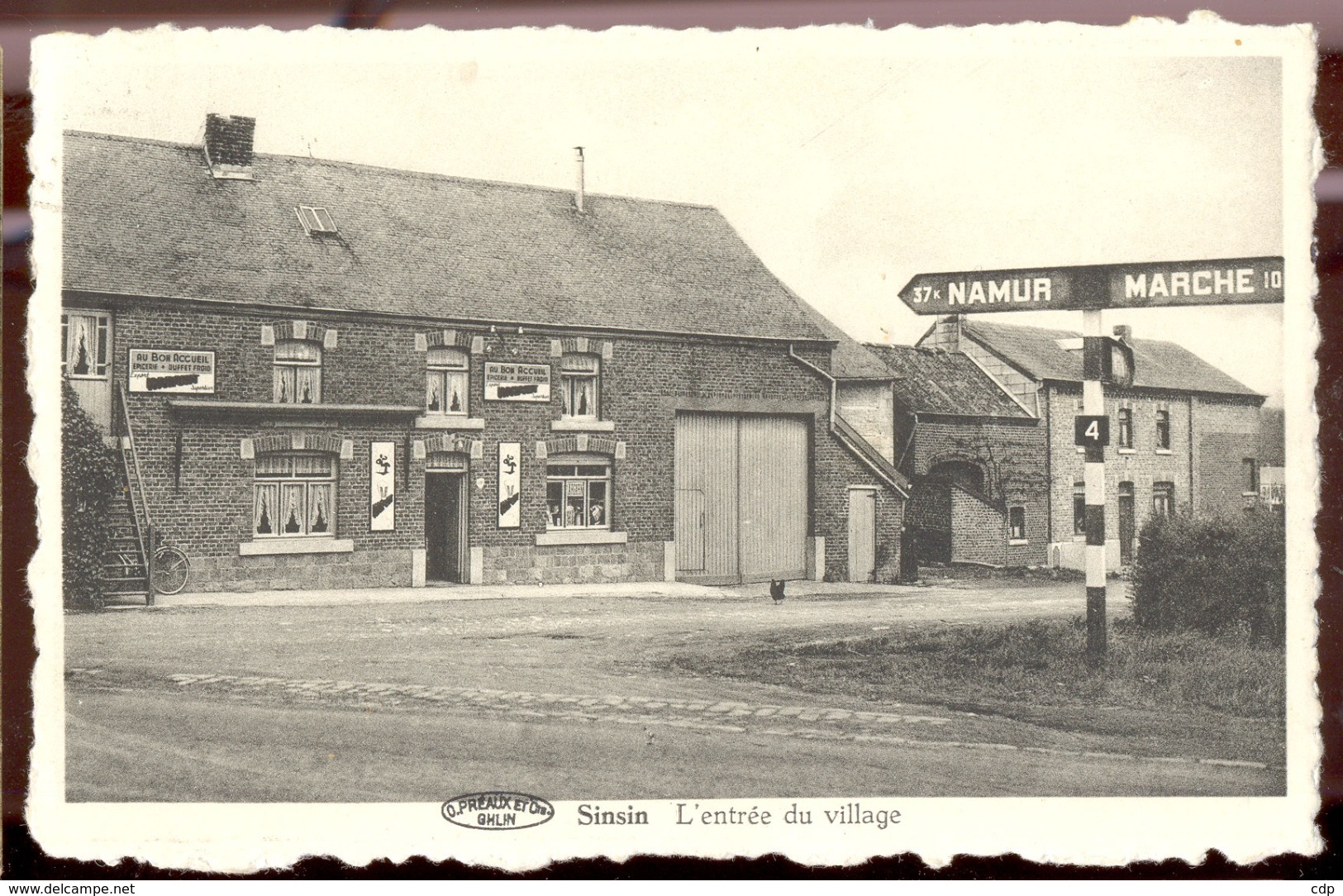 Cpsm Sinsin   Café  1949 - Somme-Leuze