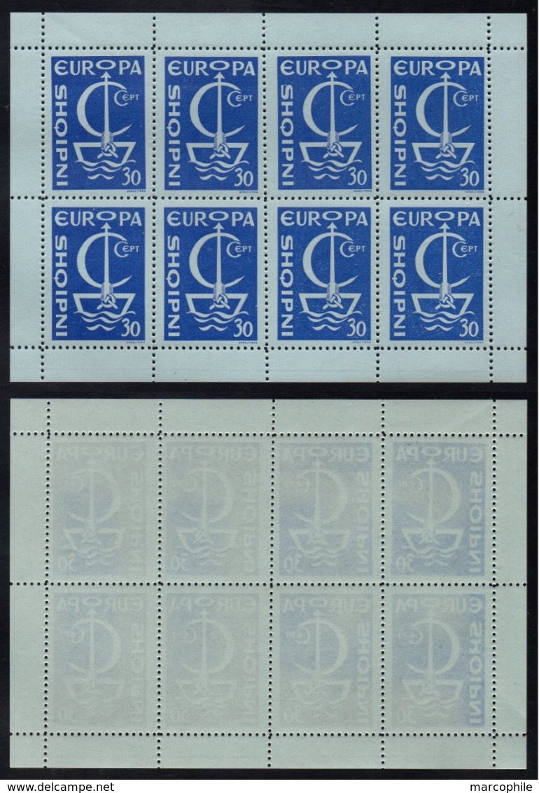 EUROPA CEPT - ALBANIE / 1966 BLOC DE 8 VIGNETTES DE PROPAGANDE ANTI EUROPE ** / RARE (ref 2740b) - 1966