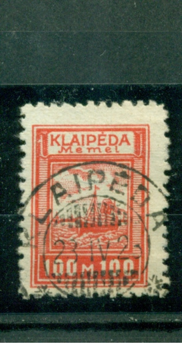 Memel Auf Klaipeda-Marke, Nr. 154 Gestempelt, Geprüft BPP - Memelgebiet 1923