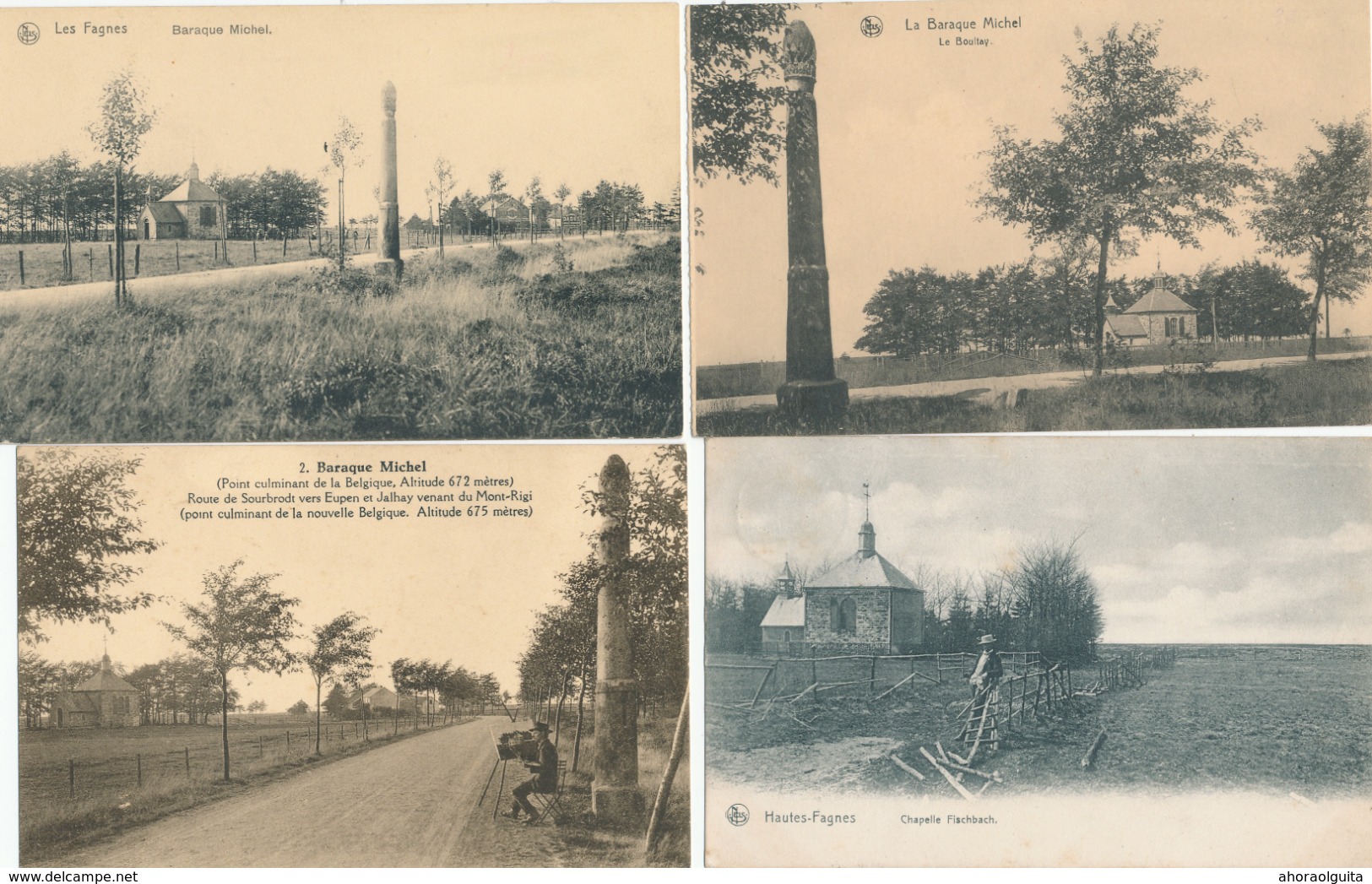 30/308-- HAUTES FAGNES Baraque Michel - Ensemble De 10 Cartes-vues Chapelle Fischbach,dont 2 Cachets JALHAY ( Coba T2R ) - Jalhay