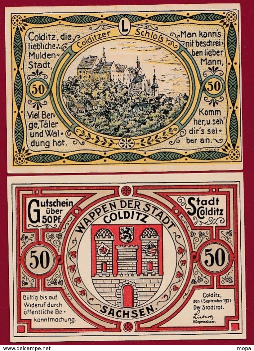 Allemagne 1 Notgeld De 50 Pfenning  Stadt Colditz  Dans L 'état N °4857 - Collections