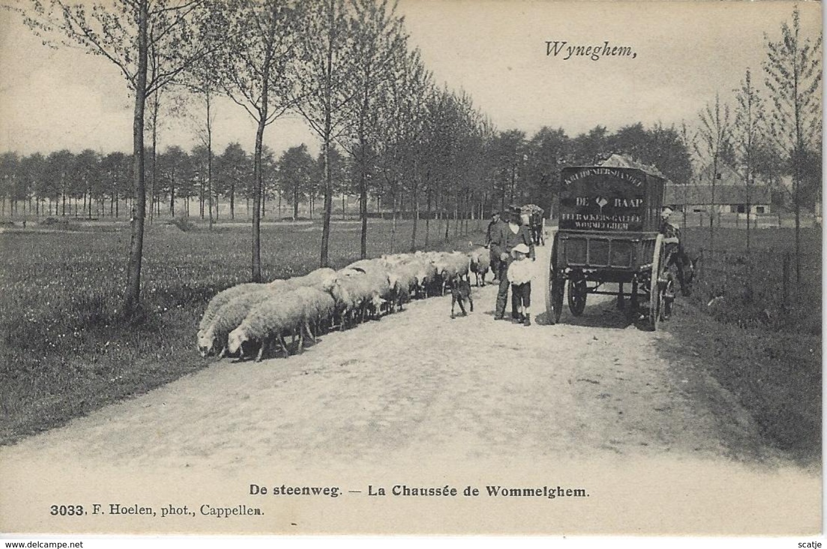 Wyneghem,   De Steenweg.   -   1908  Baar   Brugge - Wijnegem