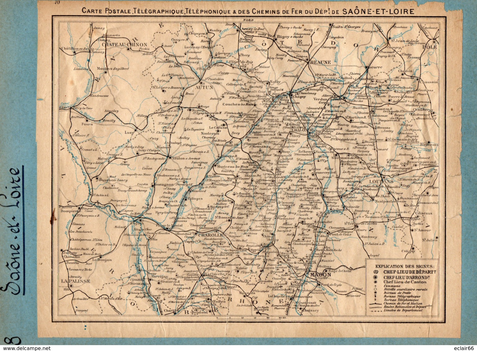 2 Plans De Réseaux  Téléphonique Des Chemins De Fer Dépt 71 Saone Et Loire 70 Haute Saô Année 1936 Collée Recto Verso - Europe